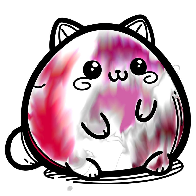 fat very cute cartoon cat