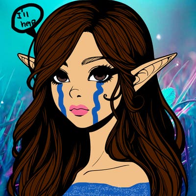 elf girl realistic dark fantasy