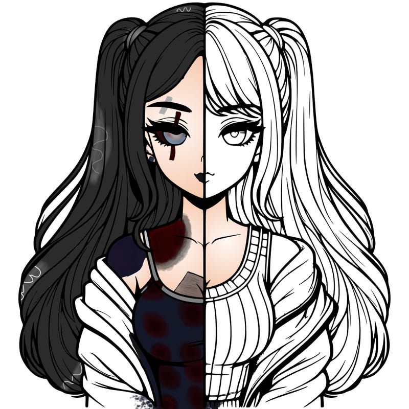 realistic girl split