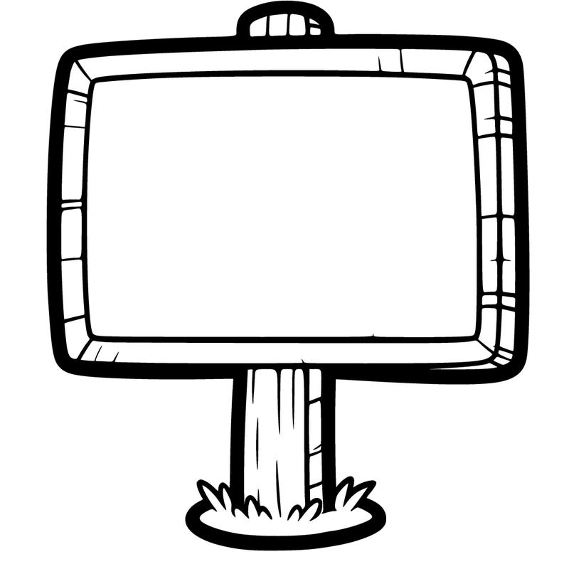 a blank sign