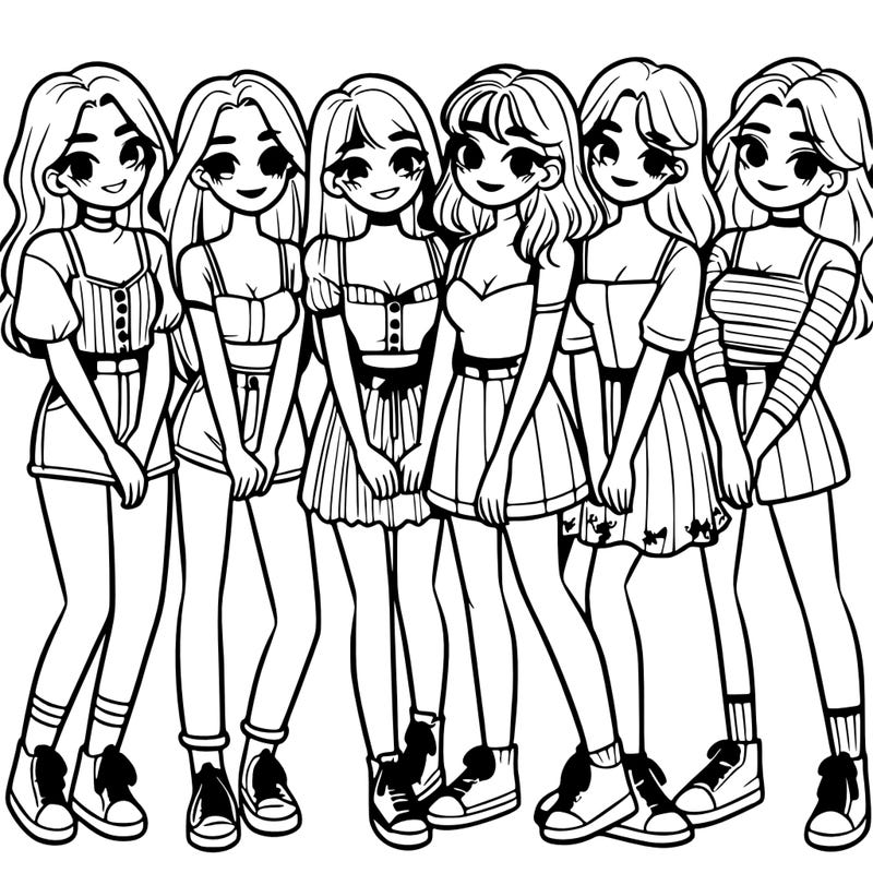 group of 7 girls