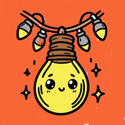 small bulb of a garland