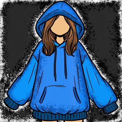 girl in oversized hoodie