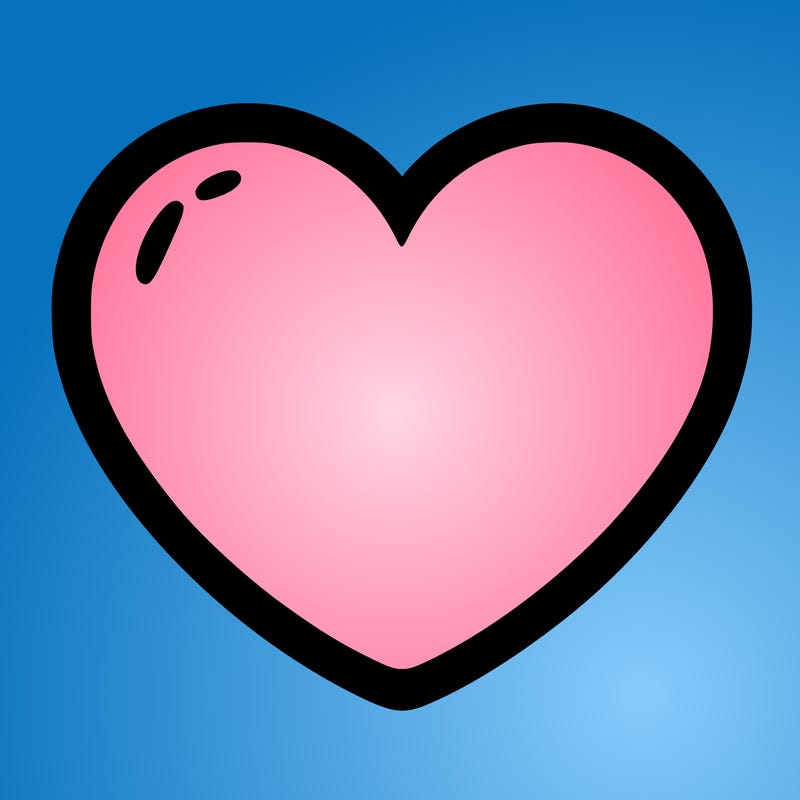 a blank heart