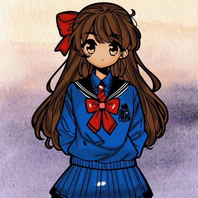 preppy anime girl