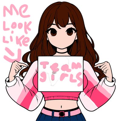 girl holding a blank sign in a long sleeve crop top