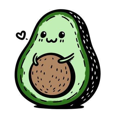 an avocado hugging an avocado