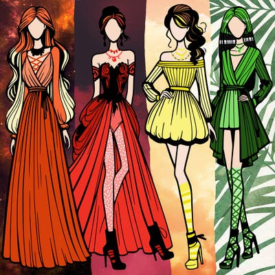 fashion models dresses