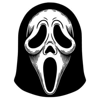 detailed ghostface mask