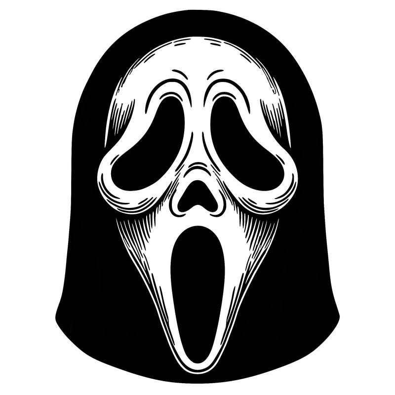 detailed ghostface mask