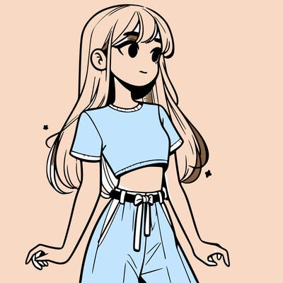 girl in a cute crop top