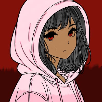 realistic girl wearing a hoodie