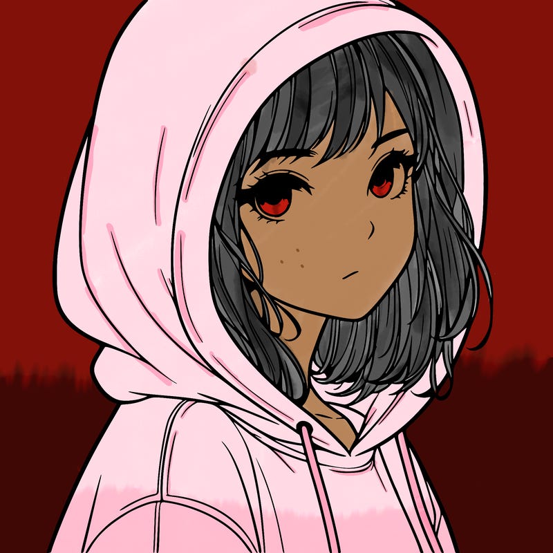 realistic girl wearing a hoodie
