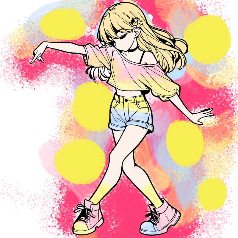 realistic girl danceing