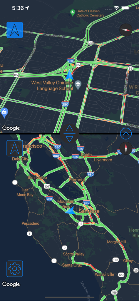 Traffic Maps: realtime info | Master your commute with dual-view maps