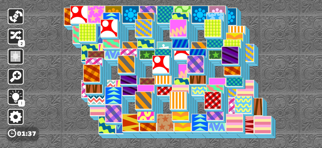 Mahjong Joy - Solitaire Tiles - Mahjong Joy solitaire game board with colorful pattern tiles