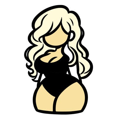 curvy woman with hair