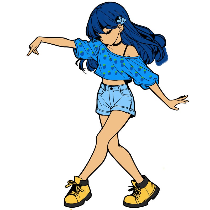 realistic girl danceing