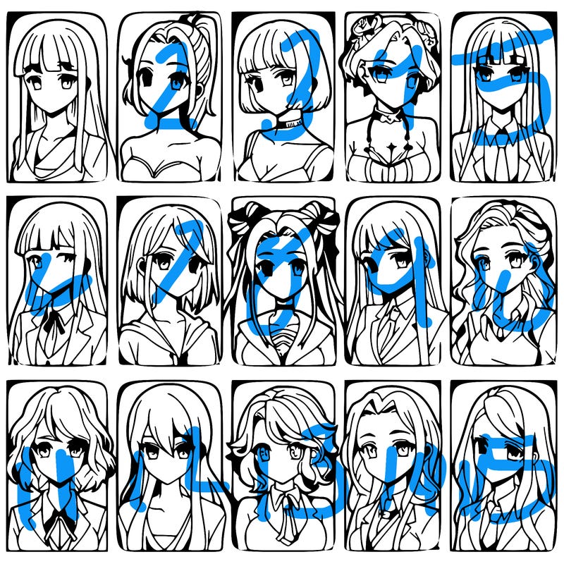 girls that look diffrent anime