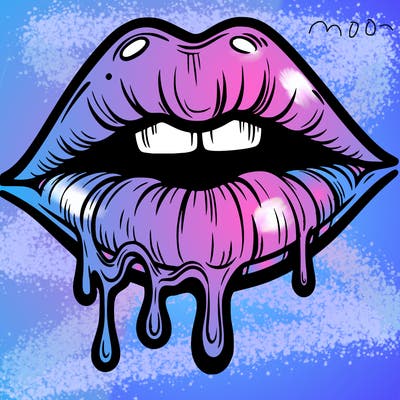 lips that look realistic and drip