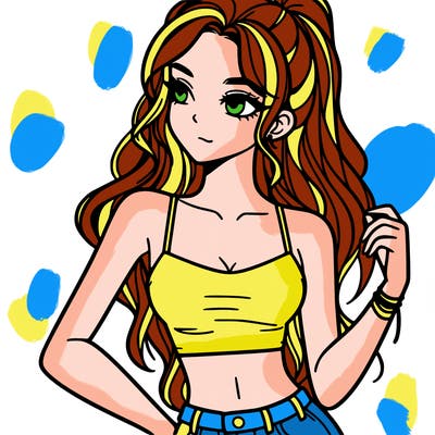 girl in crop top