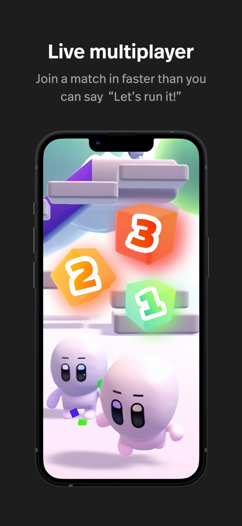 Spatial - Spatial app interface showing live multiplayer gameplay with cute 3D avatars