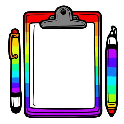 blank clip board with pen