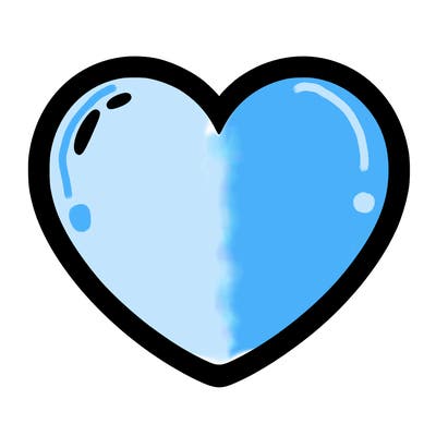 a blank heart