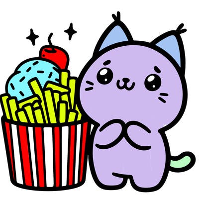 cute food cat