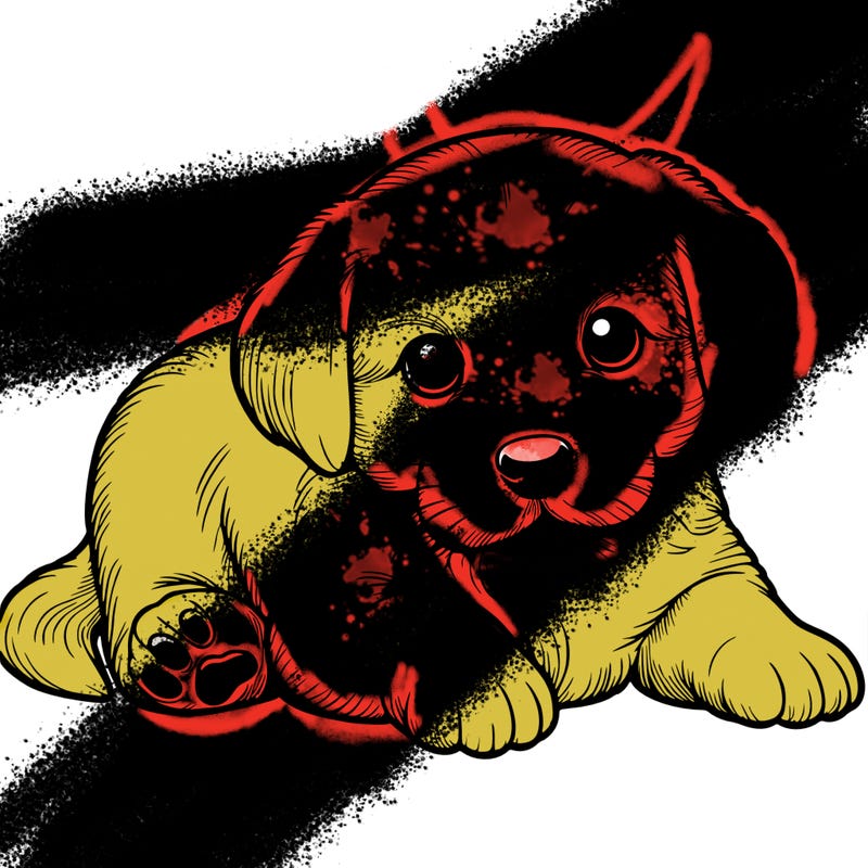 a cute realistic puppy