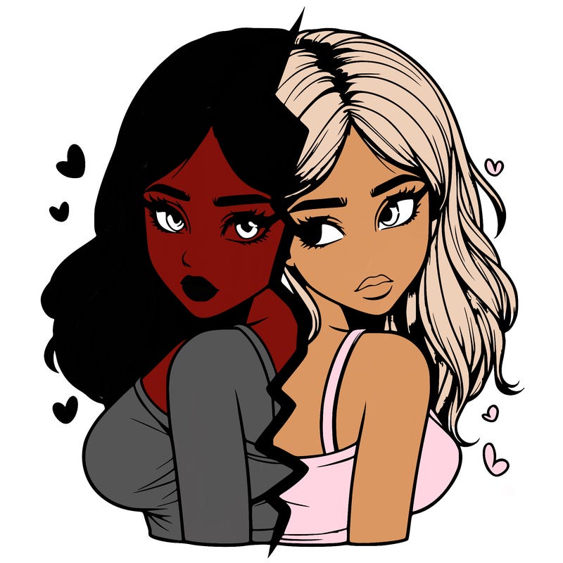 realistic girl split