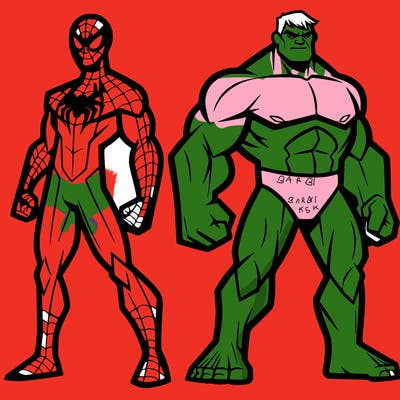 spider-man and hulk