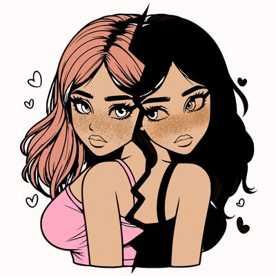 realistic girl split