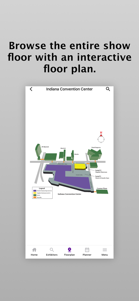 Sweets & Snacks Expo 2025 - Interactive floor plan map of the Sweets and Snacks Expo 2025 at the Indiana Convention Center.