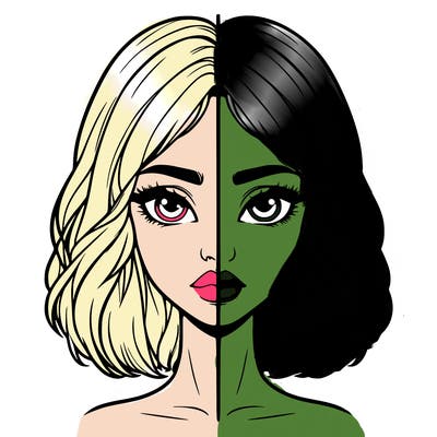 realistic girl split