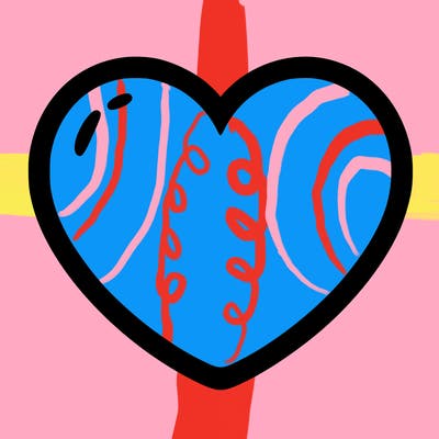 a blank heart
