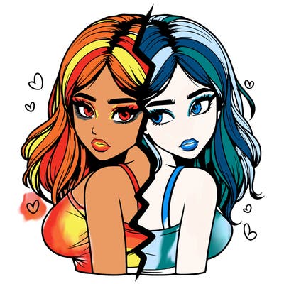 realistic girl split