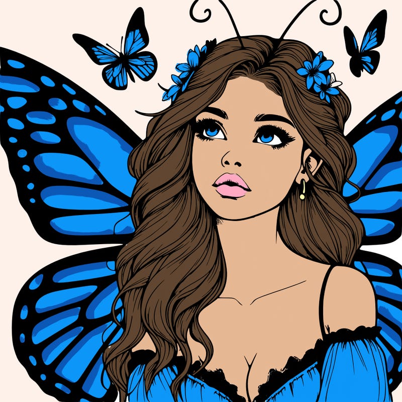 butterfly fairy realistic girl