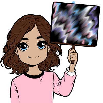 realistic girl holding up a sign