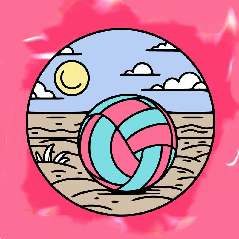 volleyball on a beach
