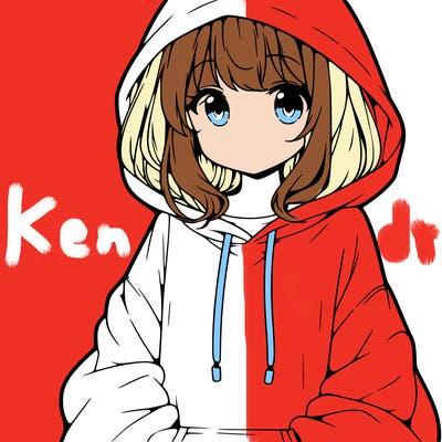 anime girl wearing an oversized hoodie