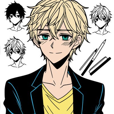 male manga character