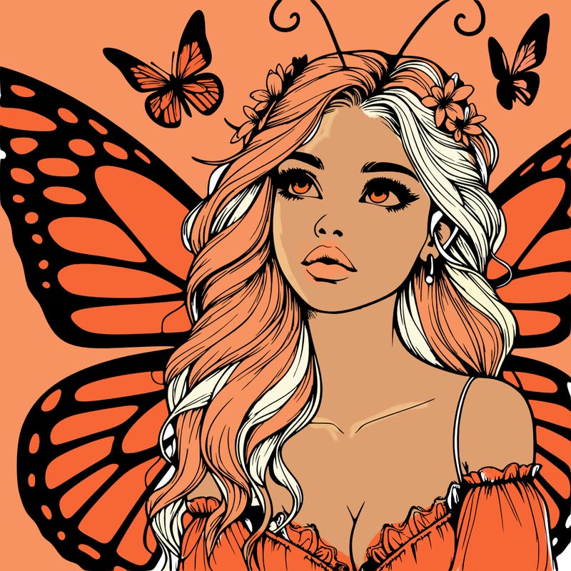 butterfly fairy realistic girl