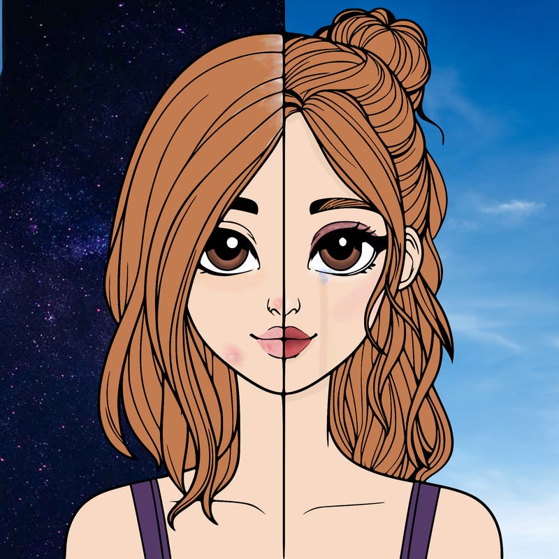 realistic girl split