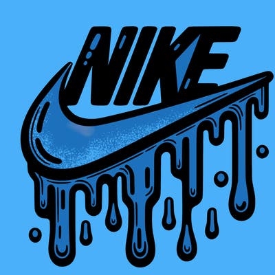 dripping nike logo