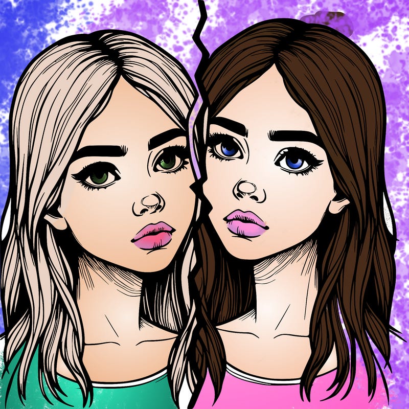 realistic girl split