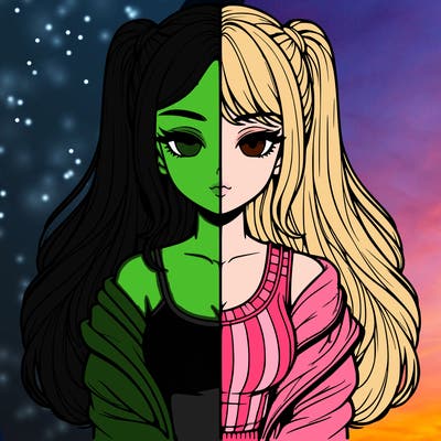 realistic girl split