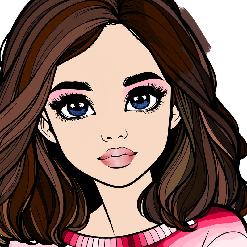 realistic girl whith cute eyes