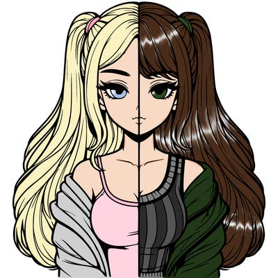 realistic girl split