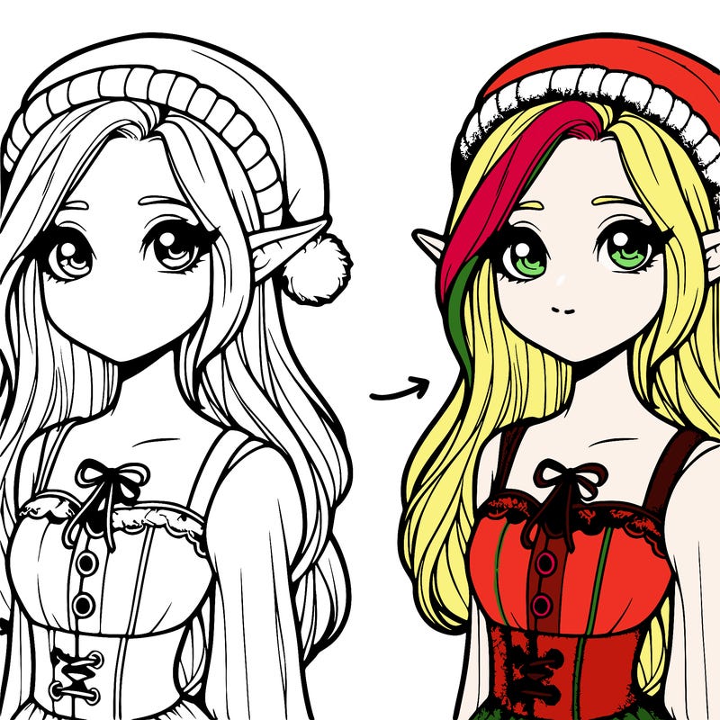 cute elf girl teen realistic